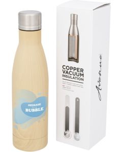 Vasa Kupfer-Vakuum Isolierflasche in Holzoptik, 500 ml