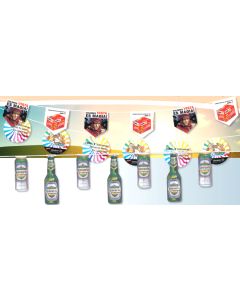 Fahnenketten aus Karton, 4-farbig