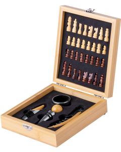 Schachspiel/Weinset Kaspar