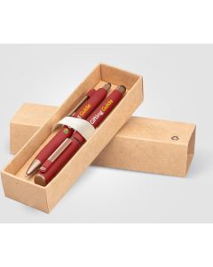 York Kugelschreiber-Geschenkset aus recyceltem Kunststoff - inkl. Werbedruck