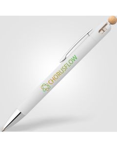 Osaka Kugelschreiber mit Bambusakzenten und Fidget-Funktion aus recyceltem Aluminium