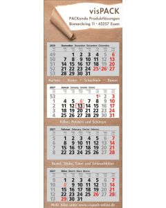 4-Monats-Wandkalender XXL 4, 4-spachig