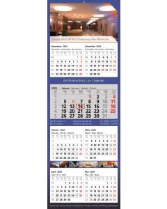 7 Monats-Wandkalender Combi 7, 4-spachig