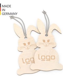 Osterschmuck Holzanhänger Osterhase - FSC® Holz - inkl. Lasergravur