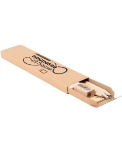 Schreibset Geoffrey bestehend aus Bleistift, Anspitzer, Radiergummi und Lineal