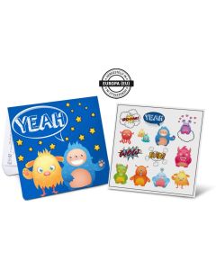 Tattoo Mäppchen Kinder mit 13 Monster-Hauttattoos für Kinder