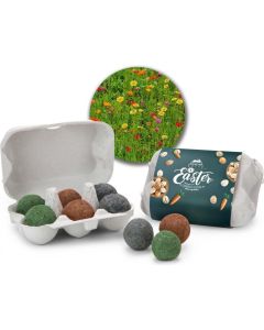 Bienenweide im Oster-Eierkarton - Design nach Wahl