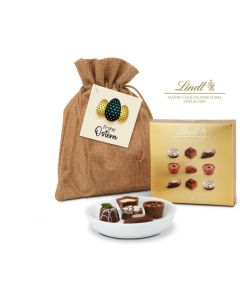 Präsenteset: Oster Kostbarkeiten - 9 Mini Pralinés Gold