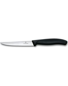 Victorinox SC Steakmesser, 11cm, Wellen, schwarz