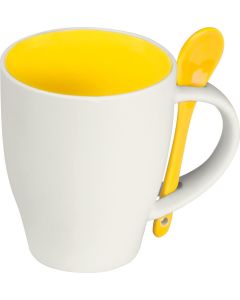 Tasse aus Porzellan mit Löffel, 250 ml
