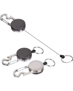 Ausziehbarer Schlüsselanhänger mit Karabiner aus Metall