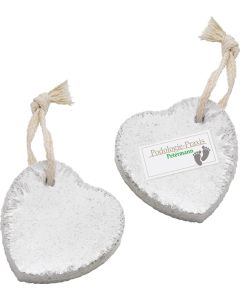 Bimsstein Herz, mit individuellem Aufkleber