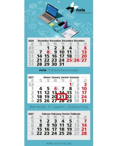 3-Monatswandkalender Maxi Light 3