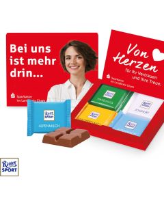 Mini-Grußkarte mit Ritter SPORT Schokolade