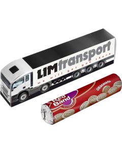 Mini LKW mit einer Rolle Süßigkeiten