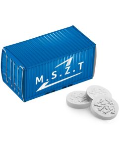 Mit Pfefferminz gefüllte Containerbox