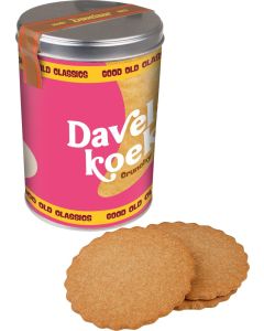 Hohe runde Dose mit Davelaar-Sandkekse - inkl. Werbedruck