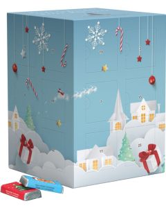 Tower Adventskalender - wahlweise aus Graspapier - Füllgut nach Wahl - inkl. Werbedruck